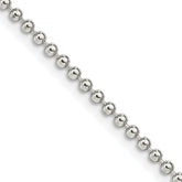 Sterling Silver 2mm Beaded Chain
